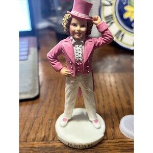 Shirley Temple Danbury Mint Calendar Figurine January Dimples Pink Gift Vintage